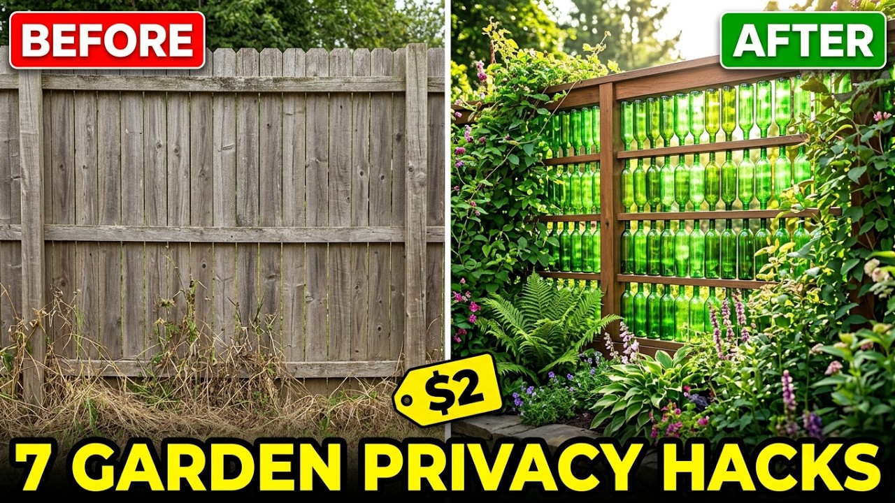 7 Affordable Garden Privacy Hacks Using Upcycled Objects for a High-End Look