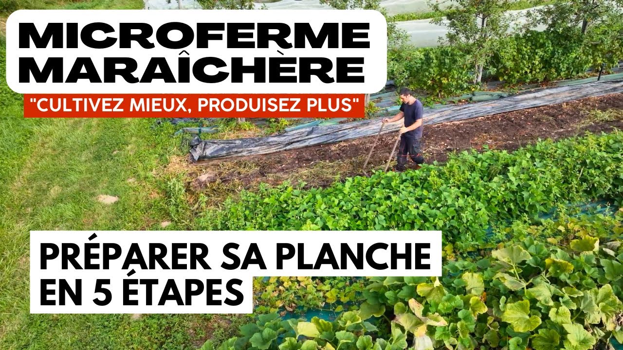 Préparation de planches en maraîchage Bio Intensif