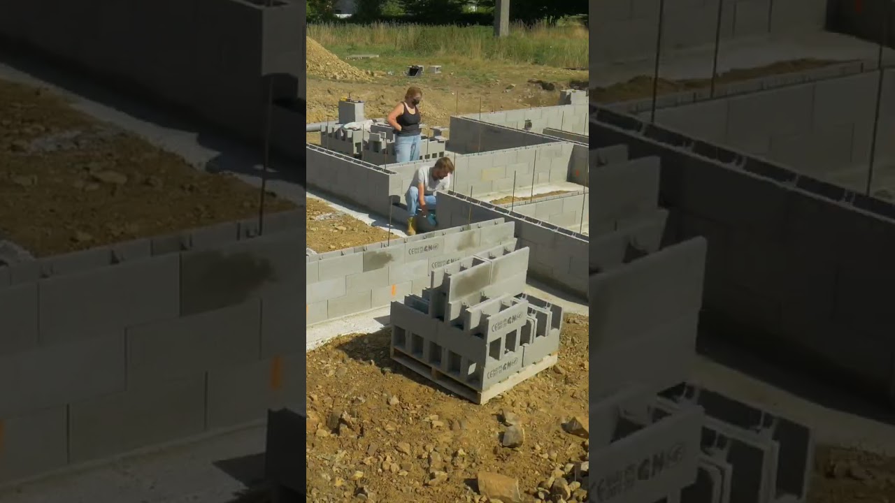 Auto-construction de A à Z des fondations de notre future maison ossature bois - #timelapse #maison