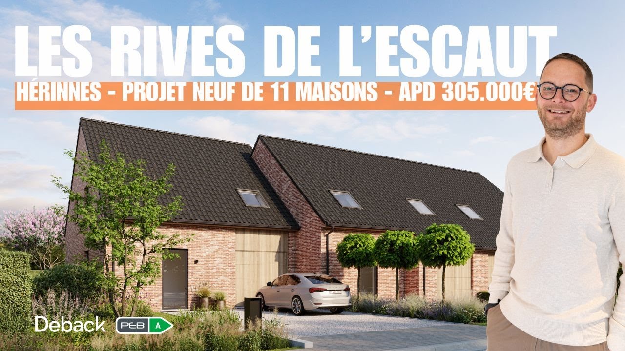 "Les rives de l'Escaut", projet de 11 maisons neuves avec vue sur les champs à Hérinnes 🌱