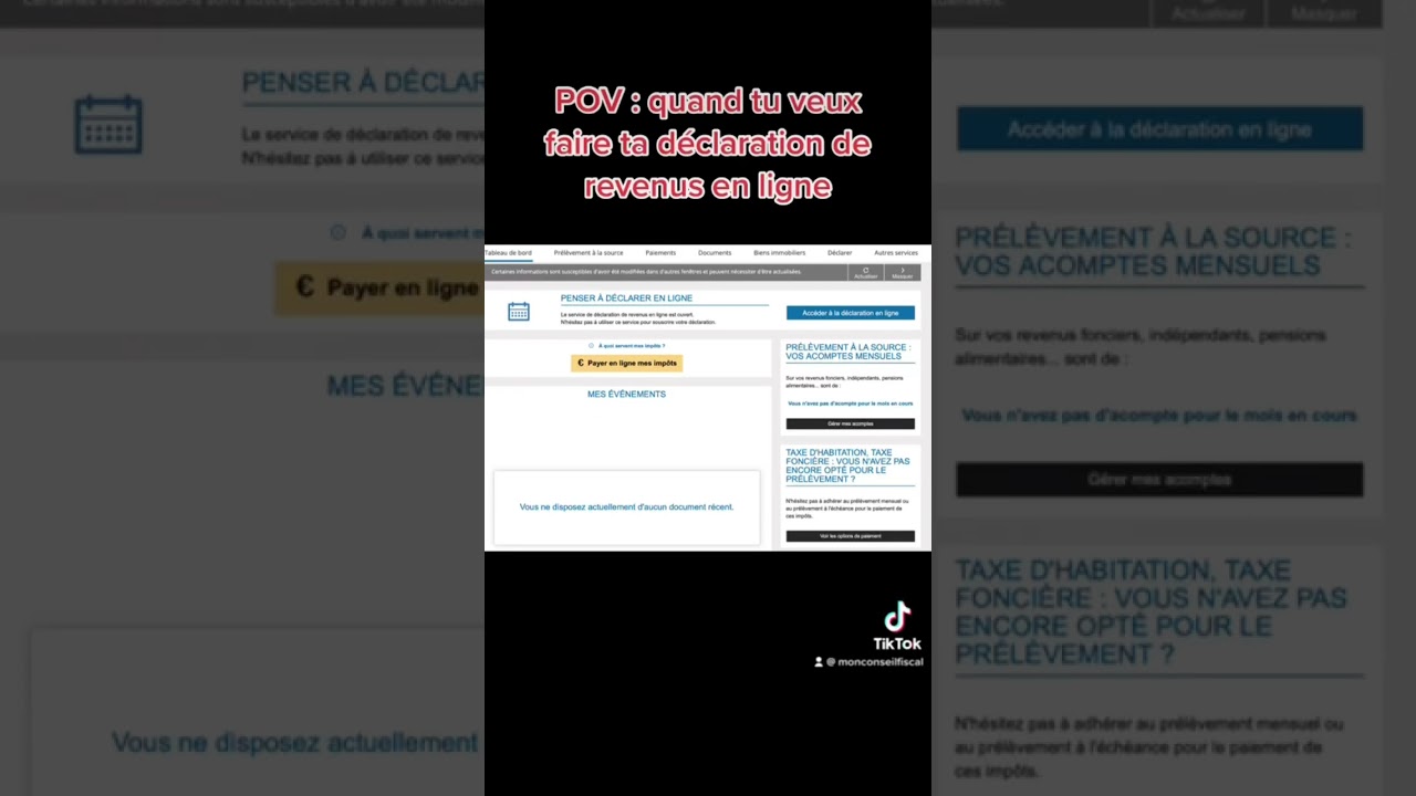 Déclaration en ligne des revenus 2023