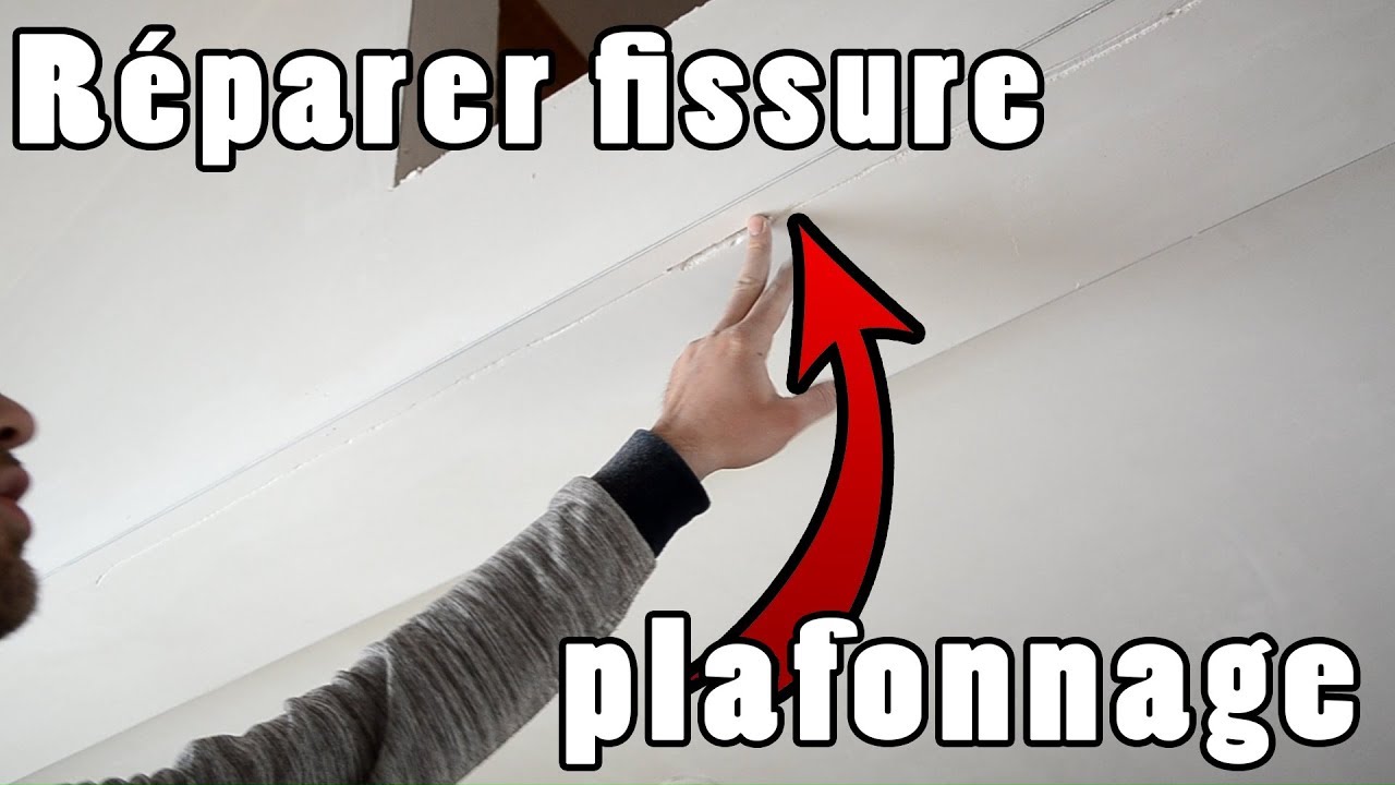 Réparer une fissure dans le plafonnage
