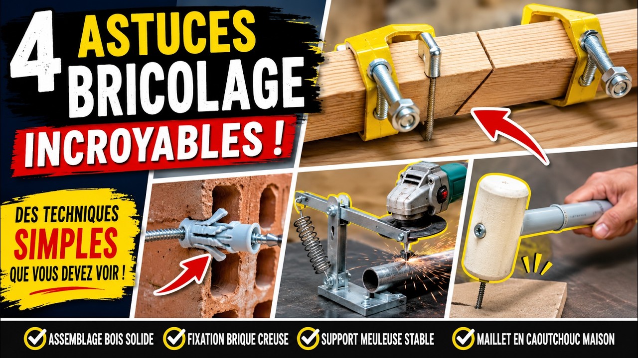 🔥 4 ASTUCES BRICOLAGE INCROYABLES ! Des Techniques Simples Que Vous Devez Voir