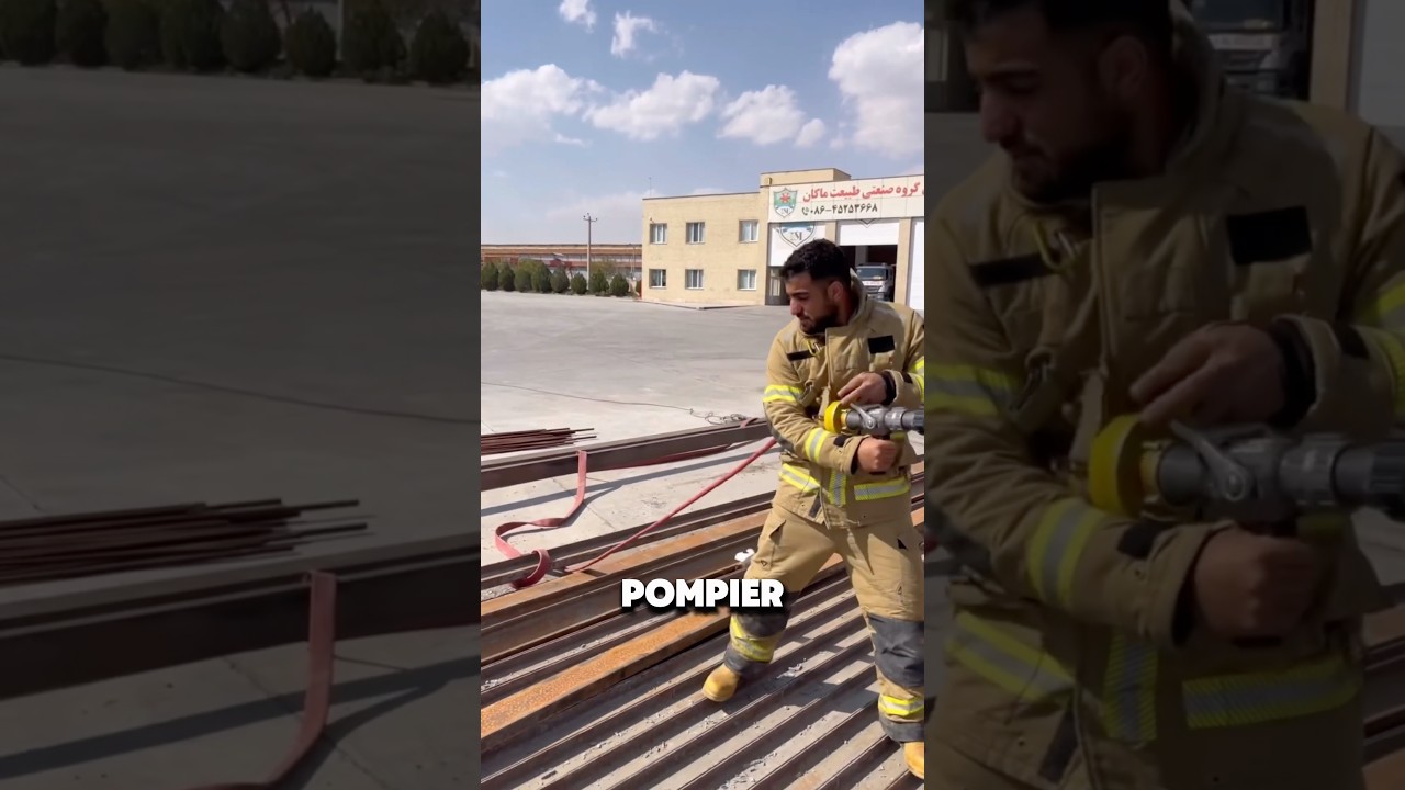 Ce pompier débloque ce tuyau et éteint le feu 🔥