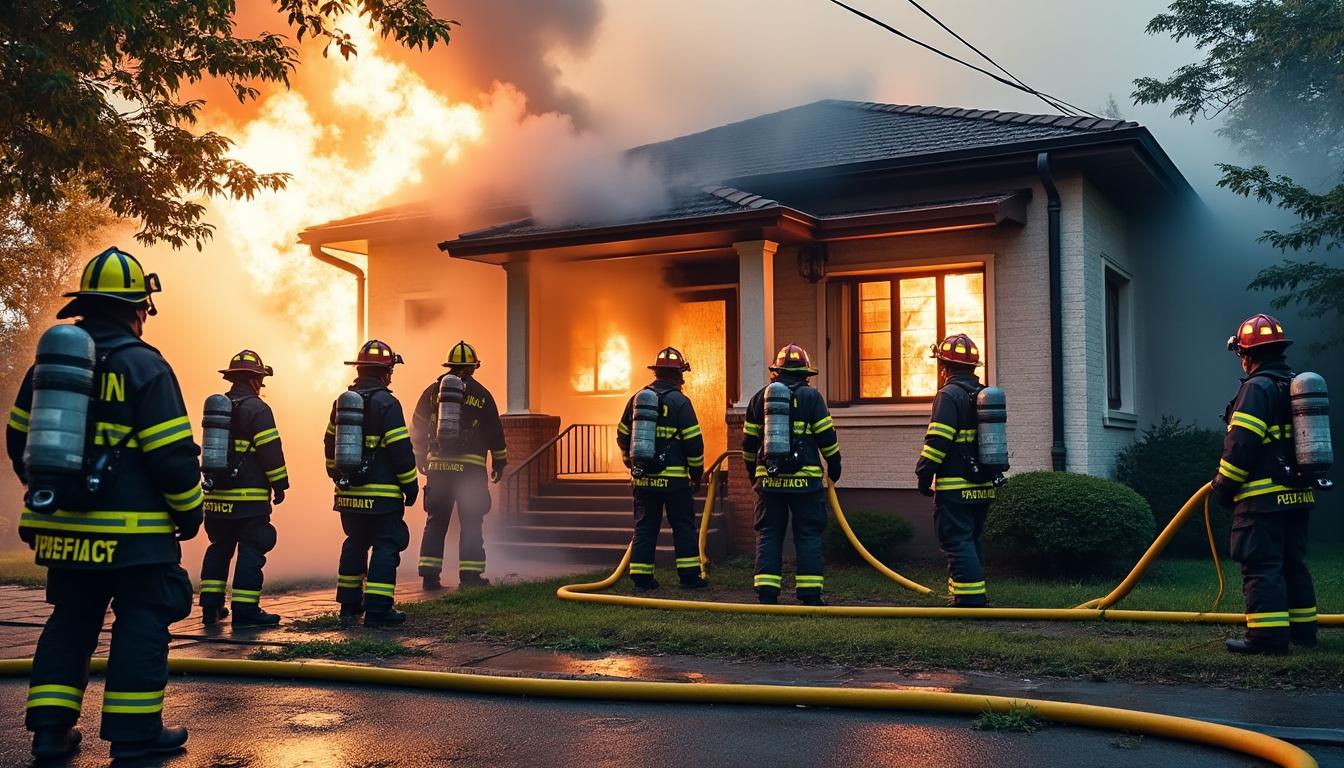à locmalo, une équipe de 19 pompiers est intervenue pour maîtriser rapidement un incendie domestique et assurer la sécurité des habitants.