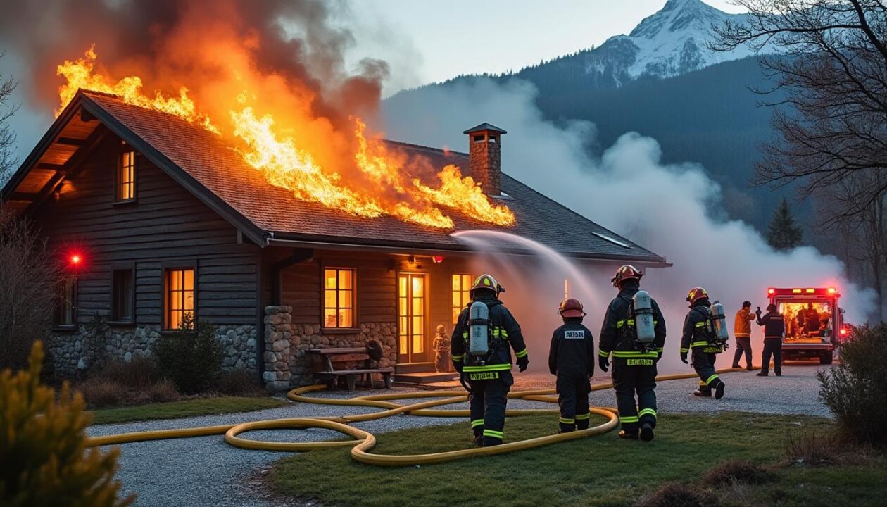 savoie : une maison individuelle touchée par un incendie de toiture, la famille sinistrée bénéficie d'un relogement temporaire.